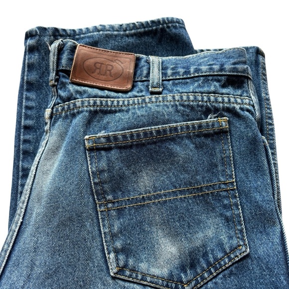 Vintage Blue Jeans w/ Leather Patch (90s / Y2K) - Picture 6 of 8